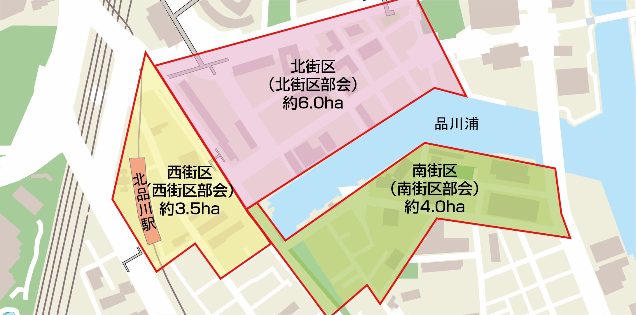 品川浦周辺地区再開発計画マップ