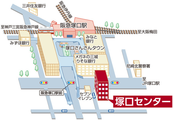 三井のリハウス 塚口センターの店舗地図