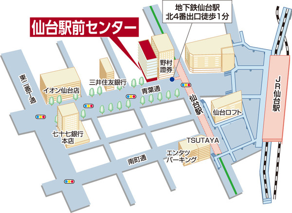 三井のリハウス 仙台駅前センターの店舗地図 三井のリハウス 仙台駅前センターの店舗地図