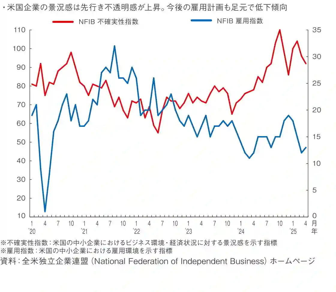 図表2 米国の景気動向（景況感と雇用）