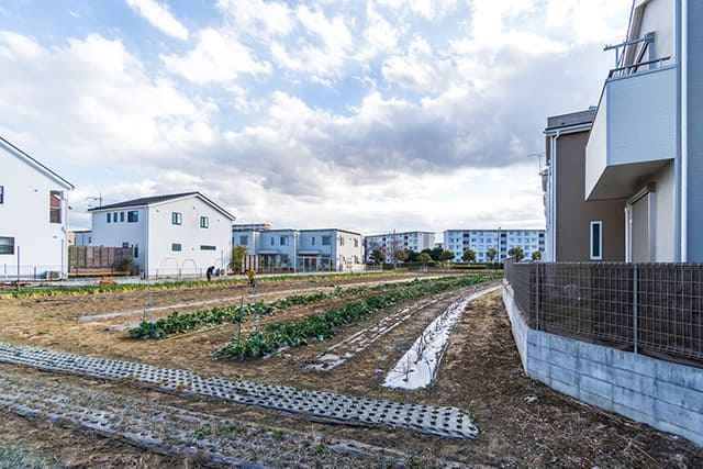 郊外の家と農地