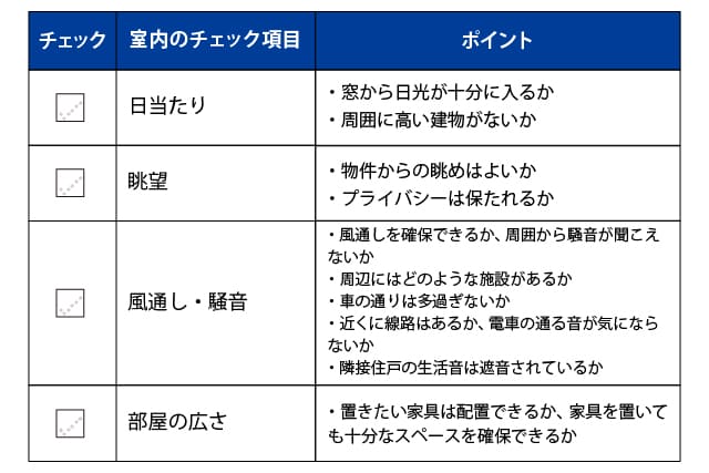 物件同士の比較観点チェックリスト1