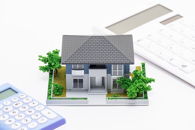借地権付き物件の住宅の模型