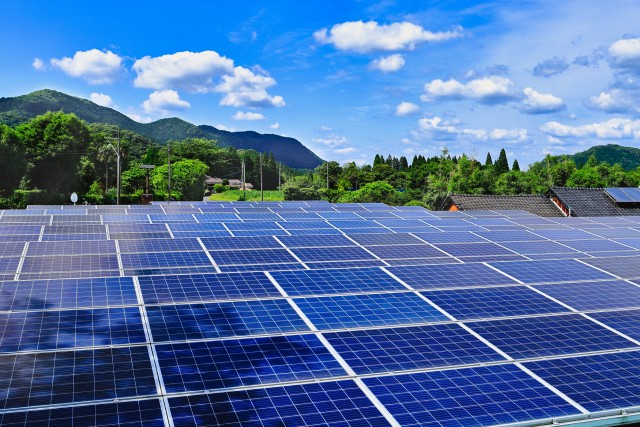 太陽光パネルが設置された市街化調整区域