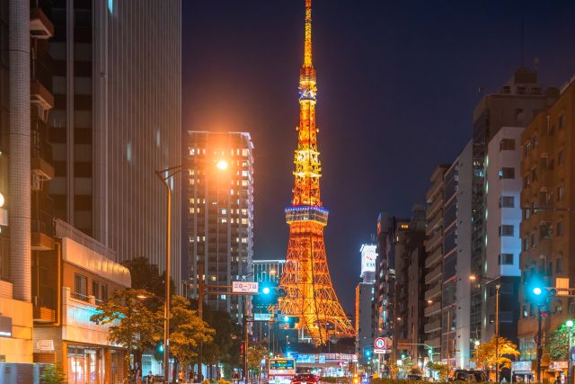港区三田エリアの夜景