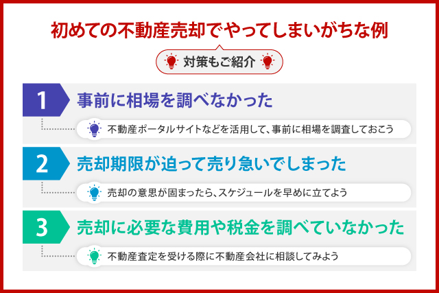 初めての不動産売却でやってしまいがちな例