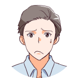困り顔の男性