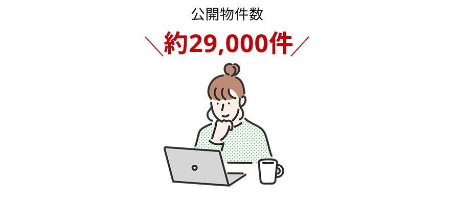 業界トップクラスの公開物件数