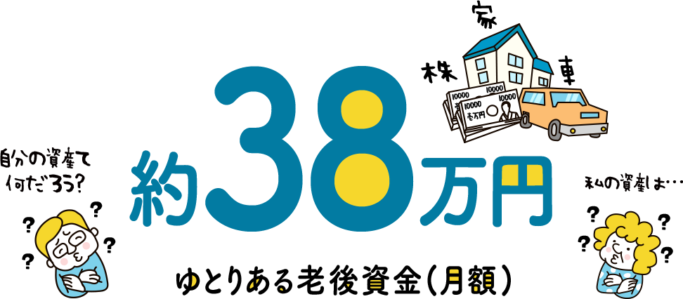 約38万円 ゆとりある老後資金（月額）