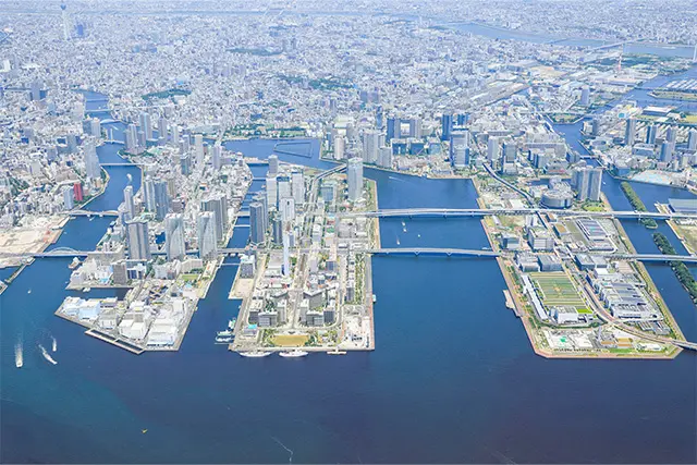 豊洲の空撮