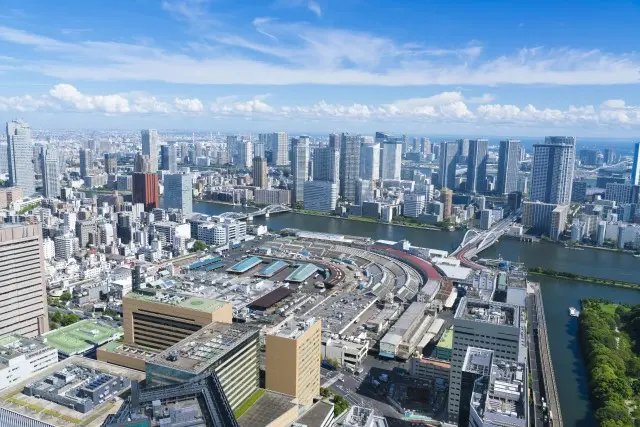 築地の場内市場移転による再開発